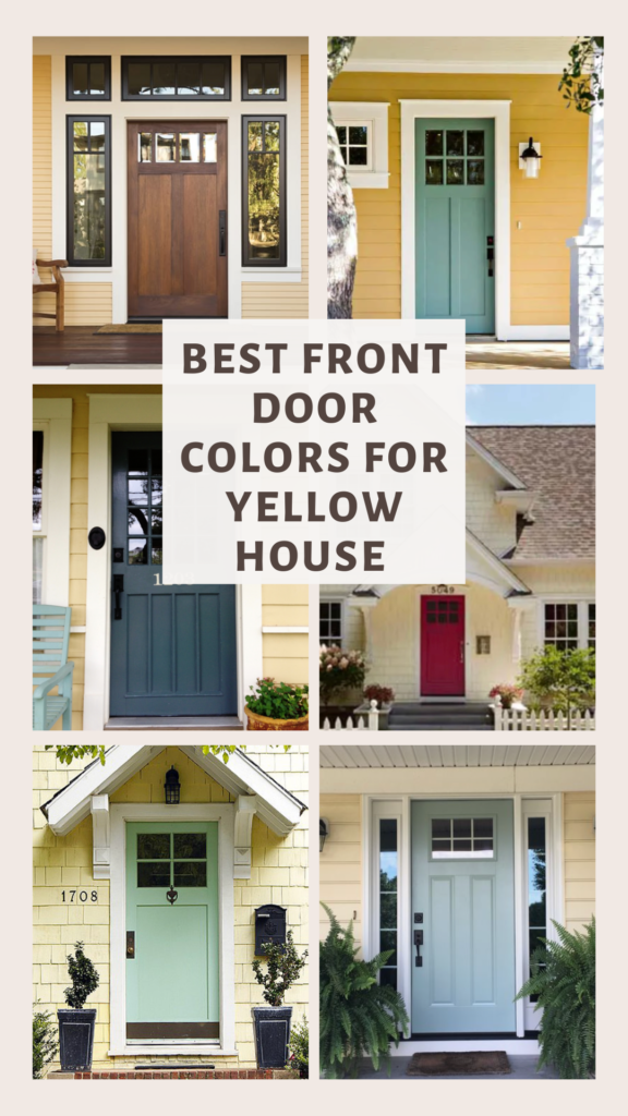 Most Front Door Colors for a Yellow House Oak & Grain Home