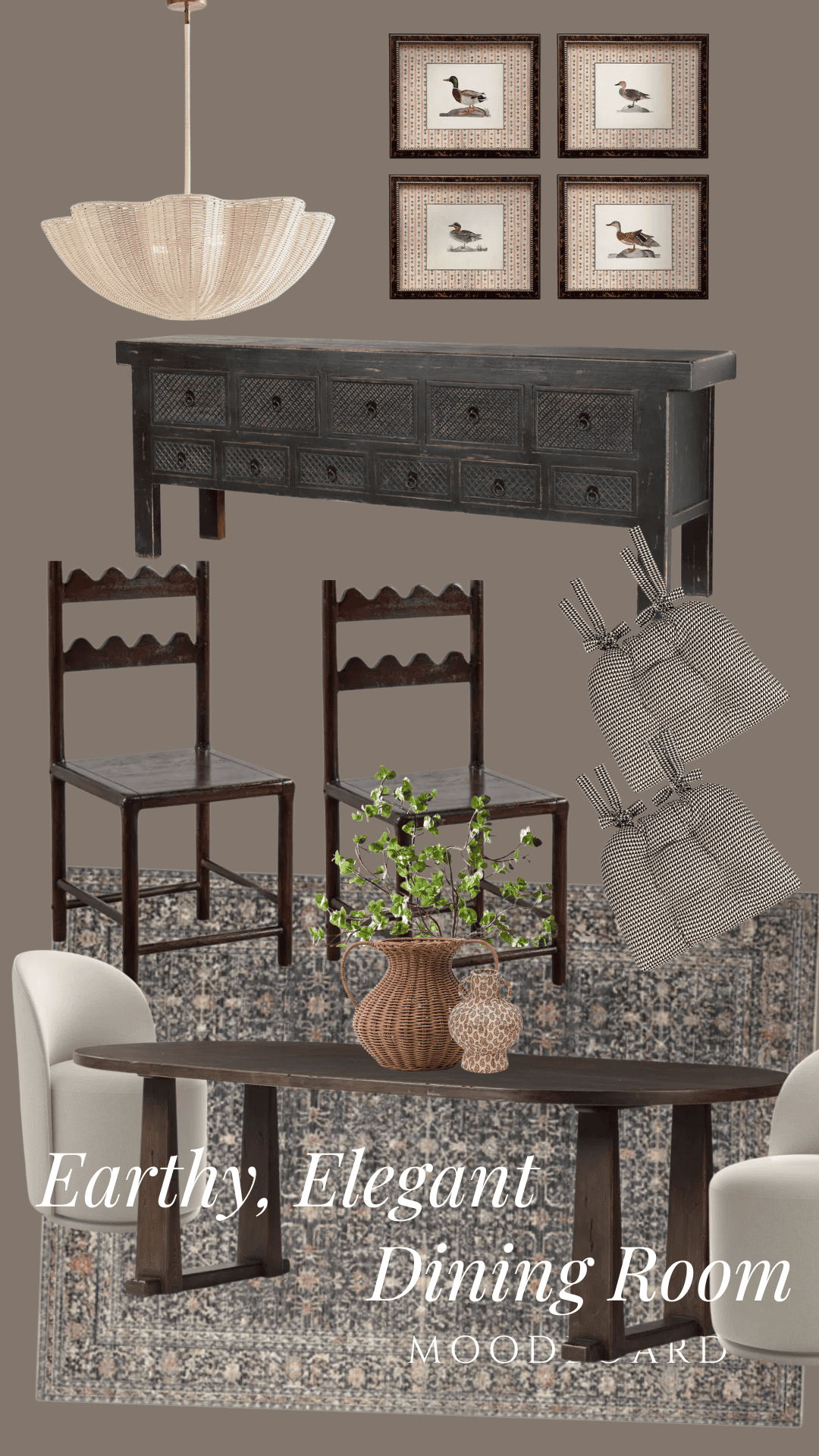 Midweek Mood Board: Earthy, Elegant Dining Room