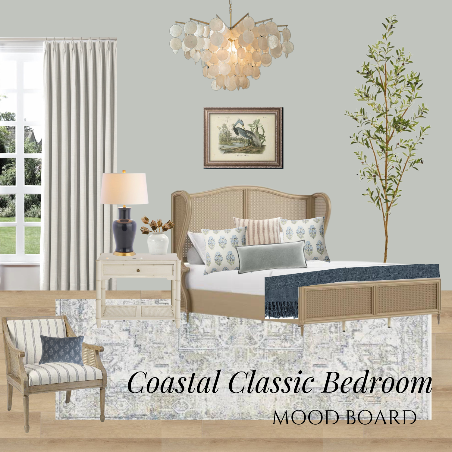 Coastal classic bedroom ideas. coastal bedroom moodboard
